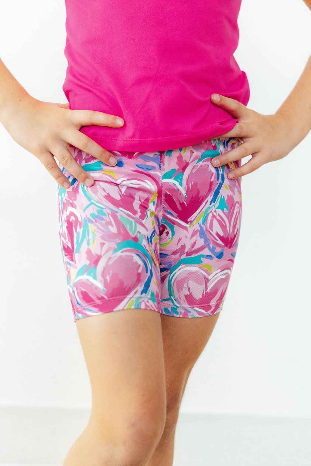 Sweetheart Scribbles Twirl Shorts - Meera's Mini Mavericks
