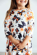 Trick or Twirl 3/4 Sleeve Pocket Twirl Dress - Meera's Mini Mavericks