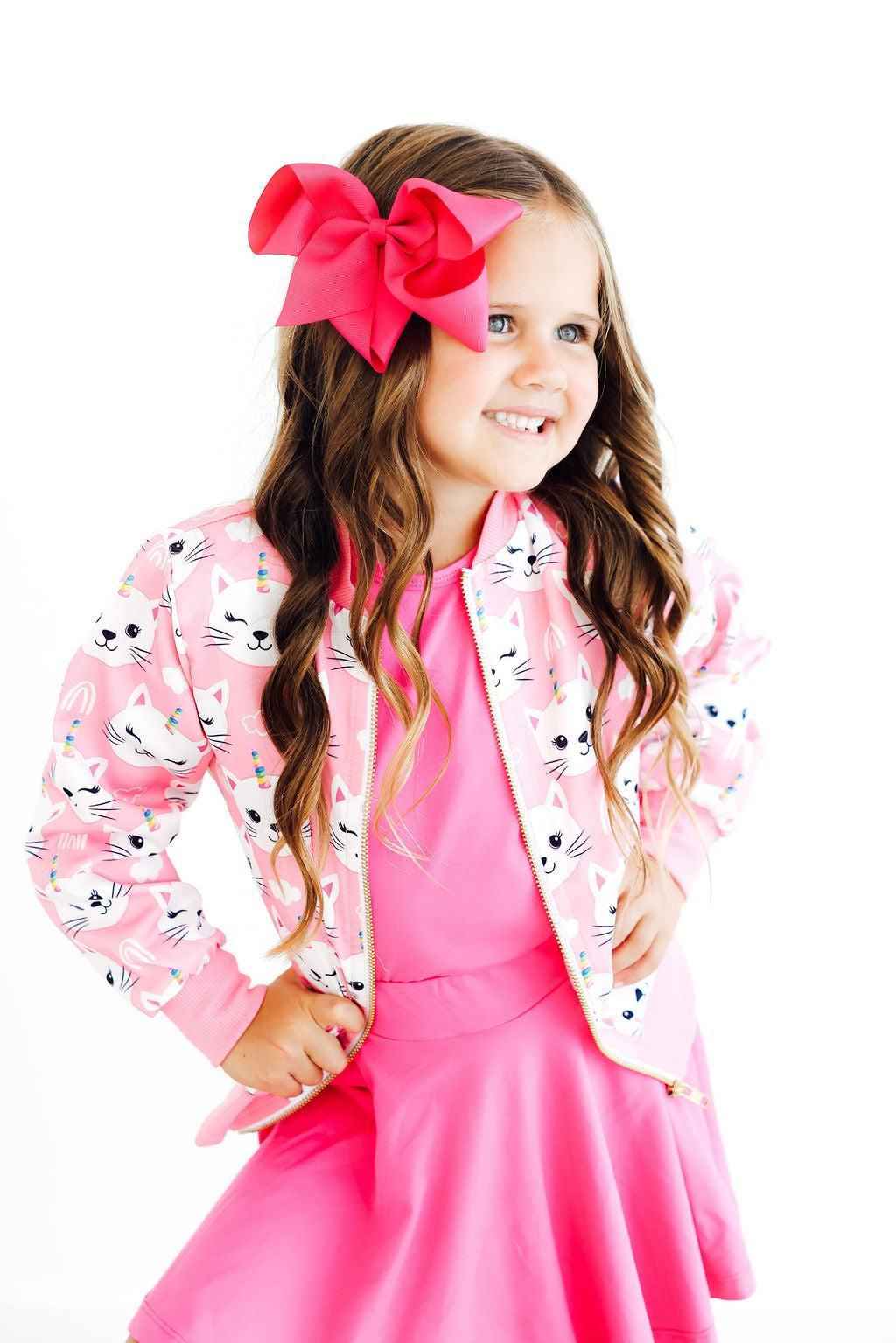 Unicorn Kitties Satin Jacket - Meera's Mini Mavericks