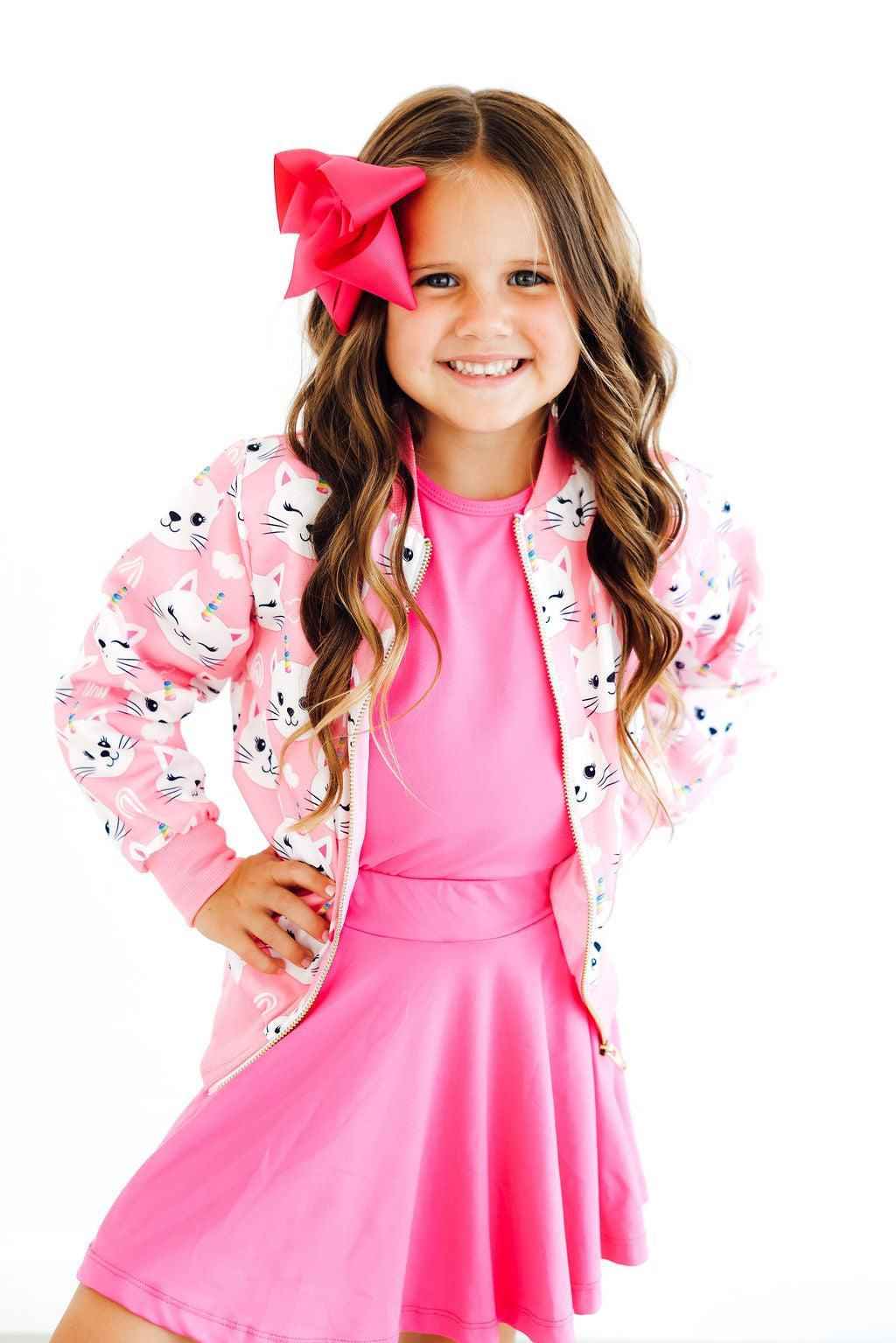 Unicorn Kitties Satin Jacket - Meera's Mini Mavericks