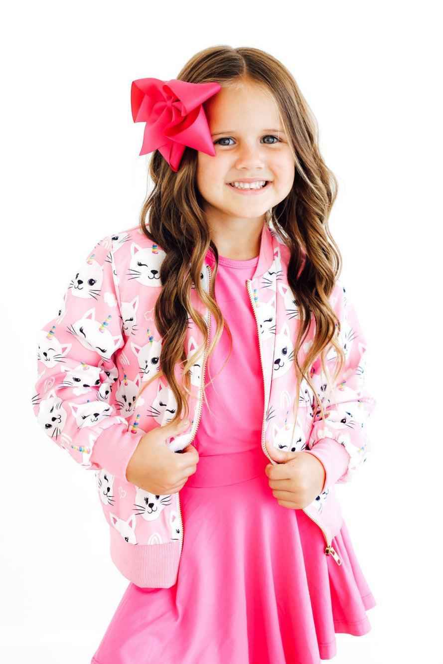 Unicorn Kitties Satin Jacket - Meera's Mini Mavericks
