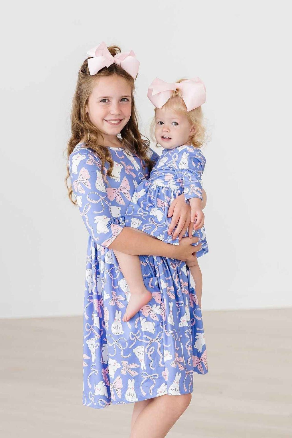 Hop, Skip & Twirl 3/4 Sleeve Pocket Twirl Dress - Meera's Mini Mavericks