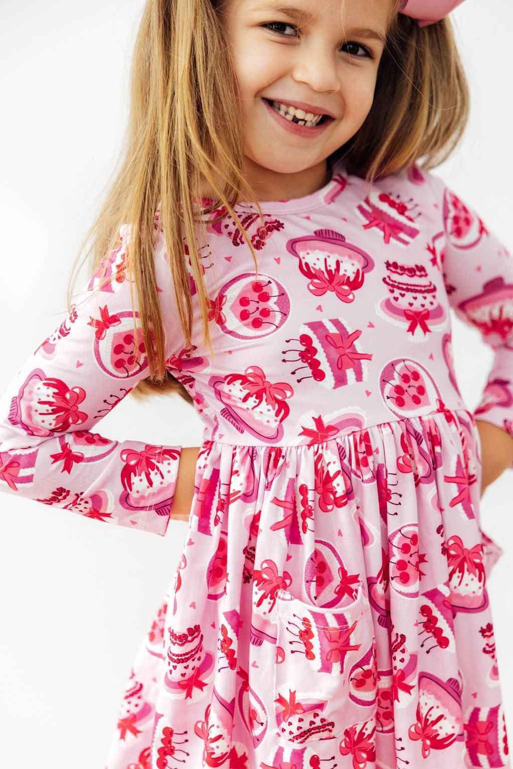Vintage Cakes L/S Pocket Twirl Dress - Meera's Mini Mavericks