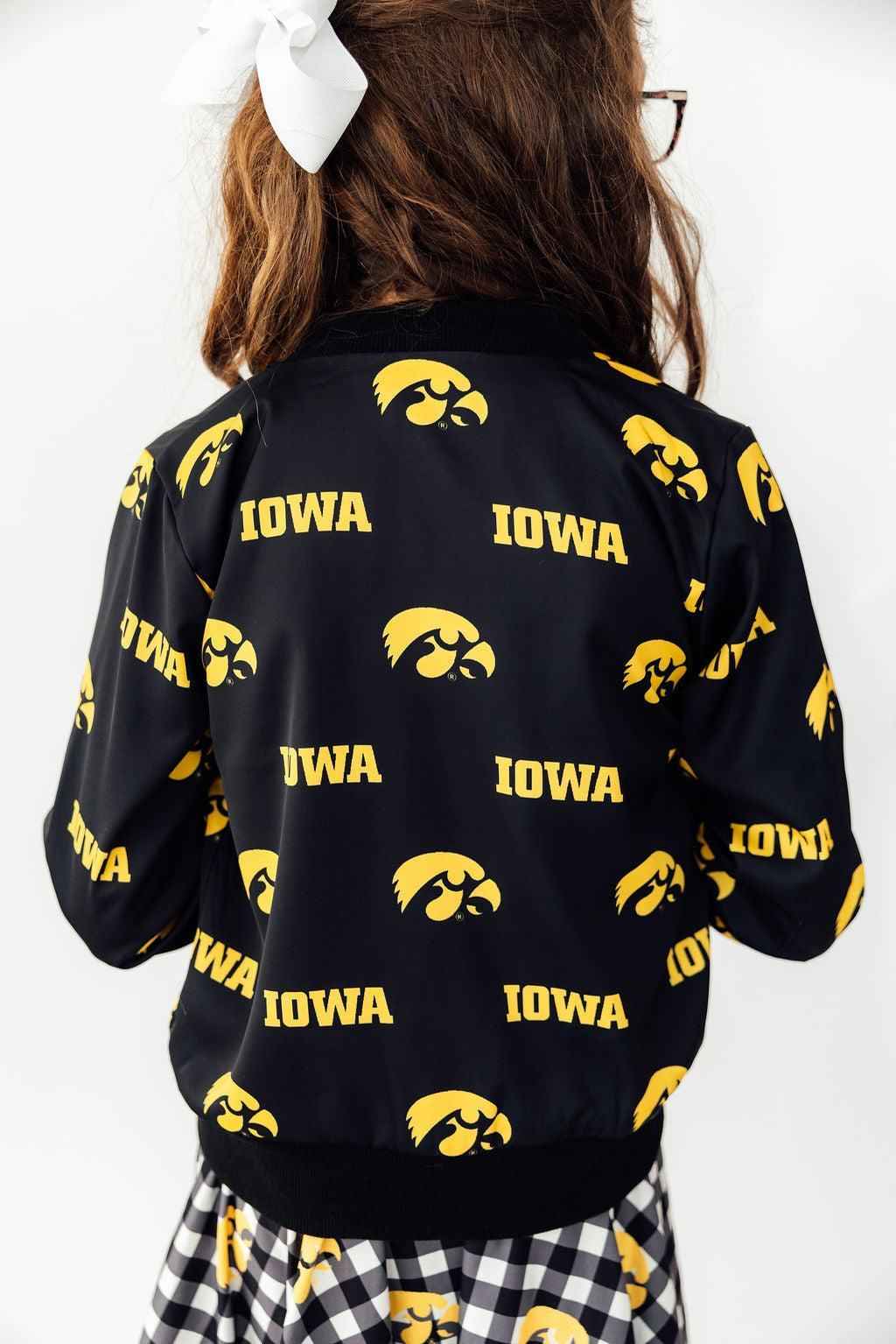 Iowa Black Tigerhawk Satin Jacket