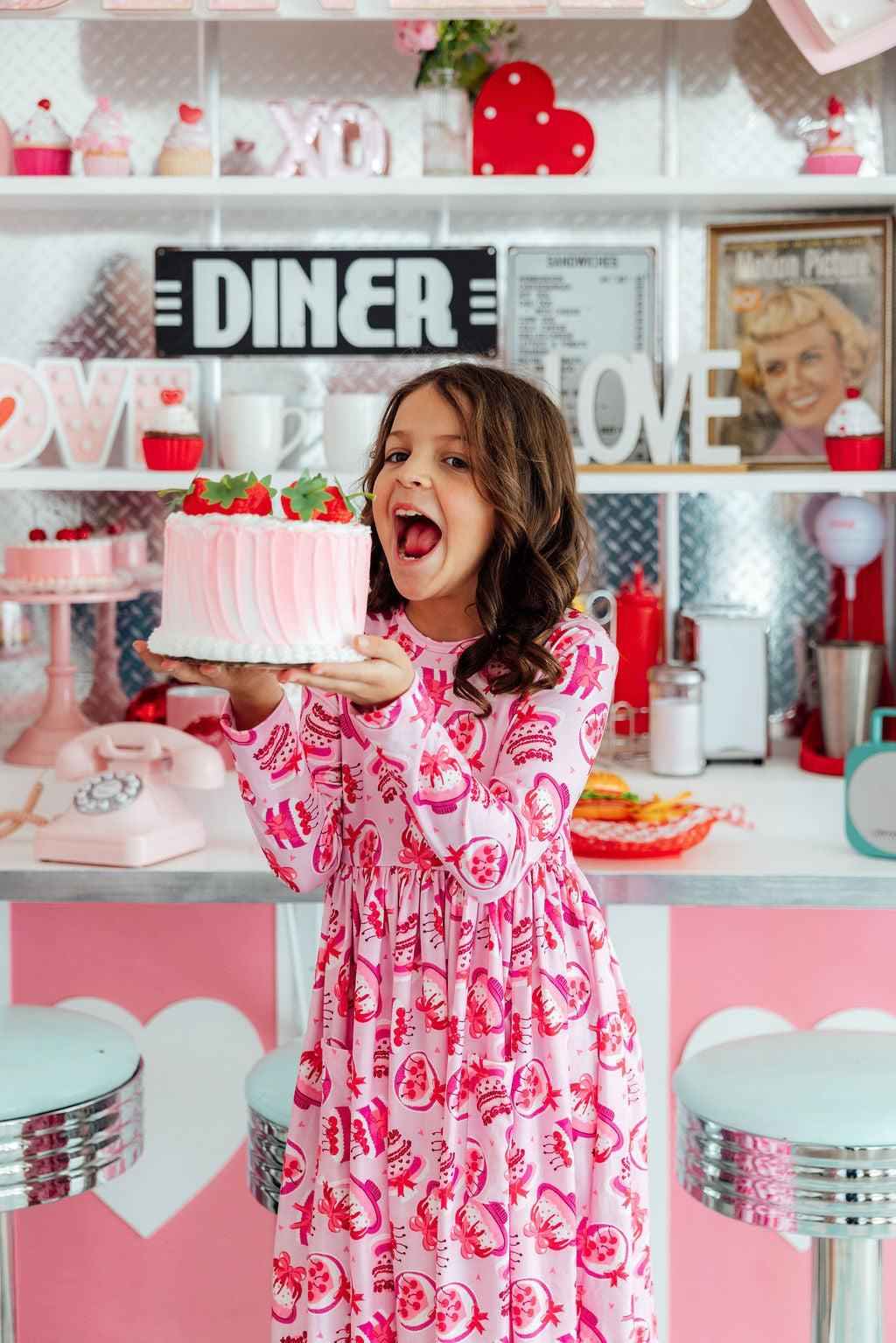 Vintage Cakes L/S Pocket Twirl Dress - Meera's Mini Mavericks