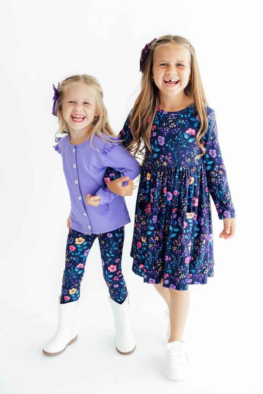 Botanical Beauty L/S Pocket Twirl Dress