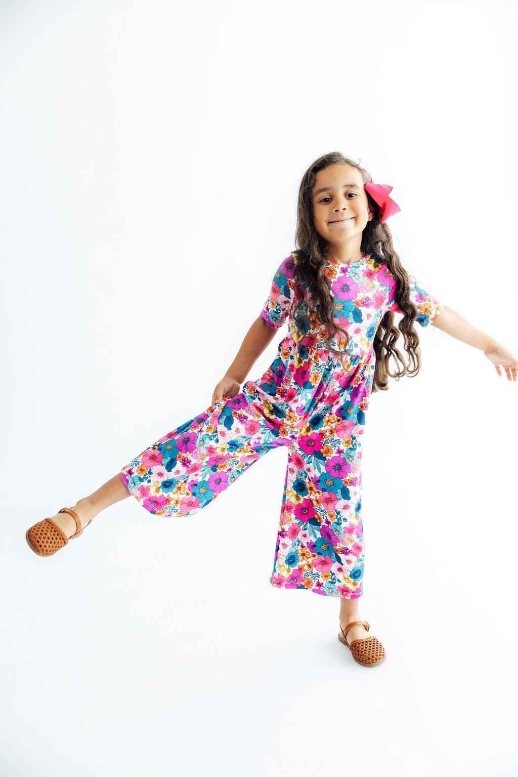 Retro Bloom Wide Leg Jumpsuit