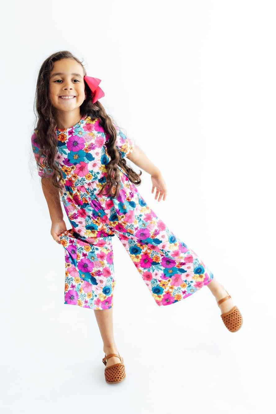 Retro Bloom Wide Leg Jumpsuit