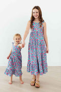 Tropical Garden Ruffle Maxi Dress