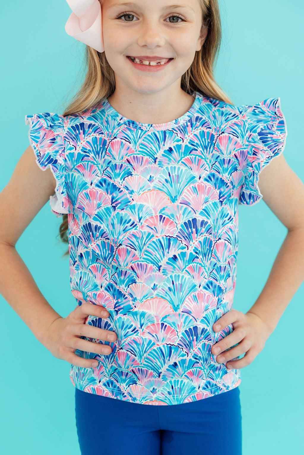 Seaside Shells S/S Ruffle Tee